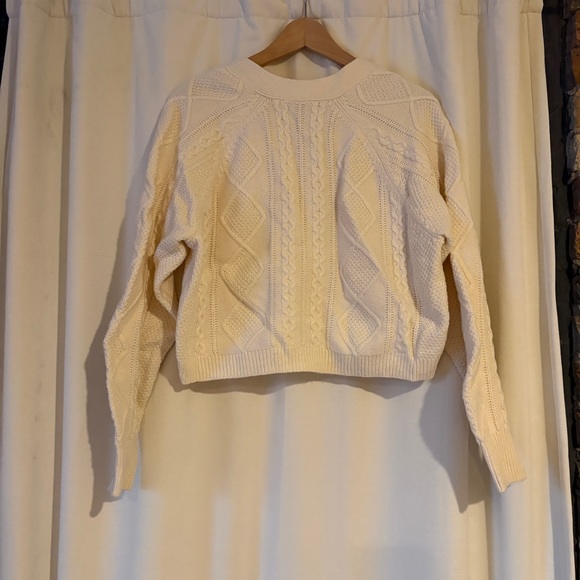 Madewell Cable-Knit Cropped Cardigan - Picture 9 of 10